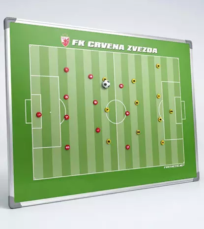 Large wall-mounted basketball coaching board for locker rooms