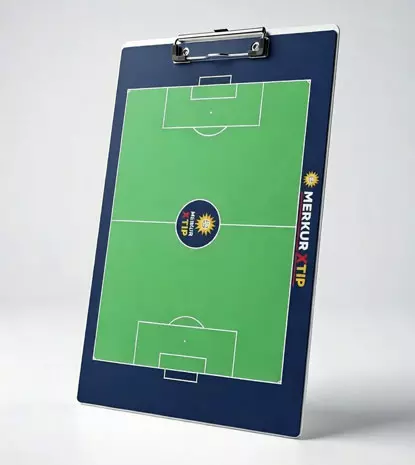 Weatherproof soccer coaching board for outdoor field use Merkur Xtip