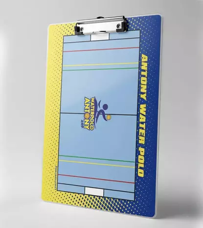 Waterproof water polo coaching board for poolside instructions